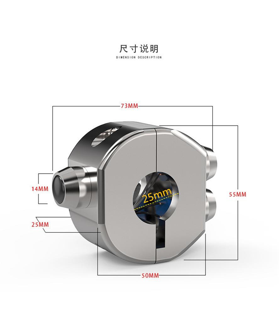 1x Universal 25mm 1" Black CNC Motorcycle Momentary Switch Reset Button 120W 10A