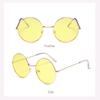 Punk Driving Glasses Metal Frame Eyewear Fashion Round Sunglasses  for Women Man