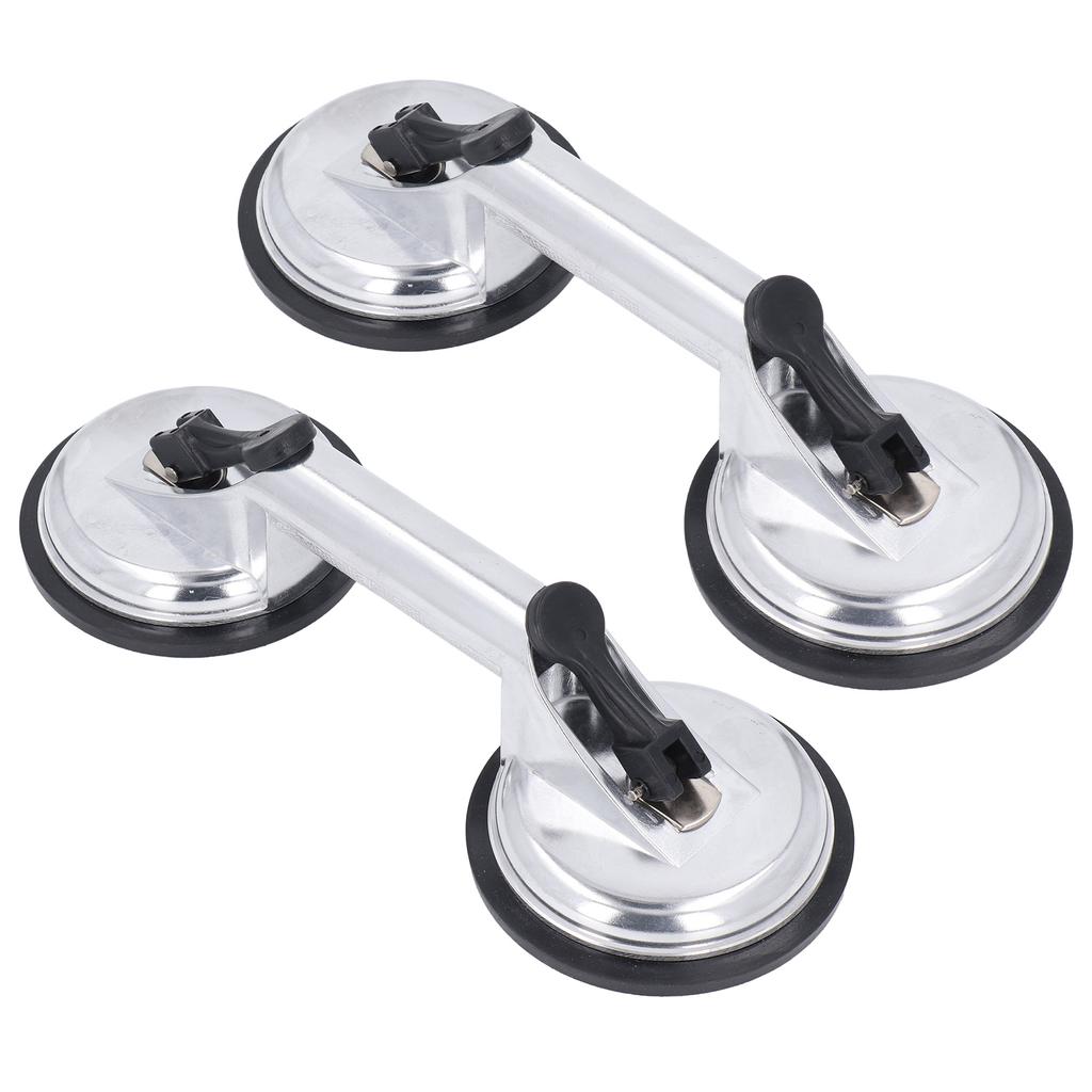 2Pcs Double Handle Suction Cups Plate 100KG Load Capacity Heavy Duty Aluminum Alloy Suction Cups for