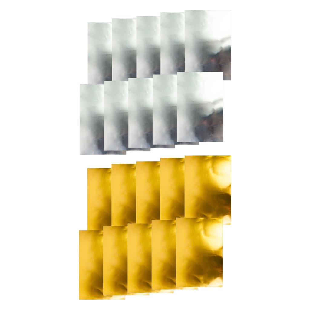 10x Folie Metallic Karton Metallic Papierbögen Reflektierendes Blatt Schimmerndes Papier für Poster Brief Scrapbooks Grußkarten