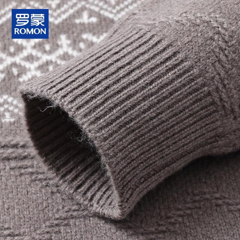 ROMON Men's 100% Pure Wool Turtleneck Sweater