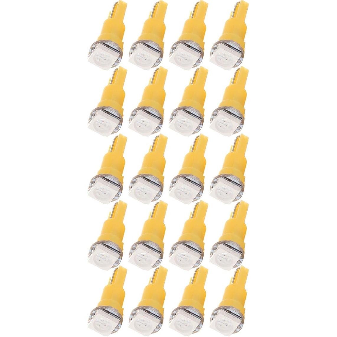 

cciyu 20 Pack T5 Red 58 70 73 74 Dashboard Gauge 1-SMD 5050 LED Wedge Lamp Bulbs Lights Replacement fit for Dashboard instrument Panel Light Bulbs жёлтый
