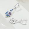 S925 Silver Butterfly Love Flower Drop Earrings Women Earrings Charm Fashion Versatile Party Jewelry Gifts