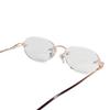Hodogaya Electronic Sales Reading Stylish Metal (Hodogayadenshihanbai) Glasses, Frame, Rimless, Two-Point Frame, +1.50 Power, Lightweight, Gold,