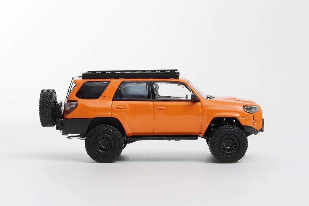 Gaincorp Products GCD 1/64 Scale Toyota 4Runner TRD PRO Overland (LHD) - Orange with Accessories - Finished Model KS080-535
