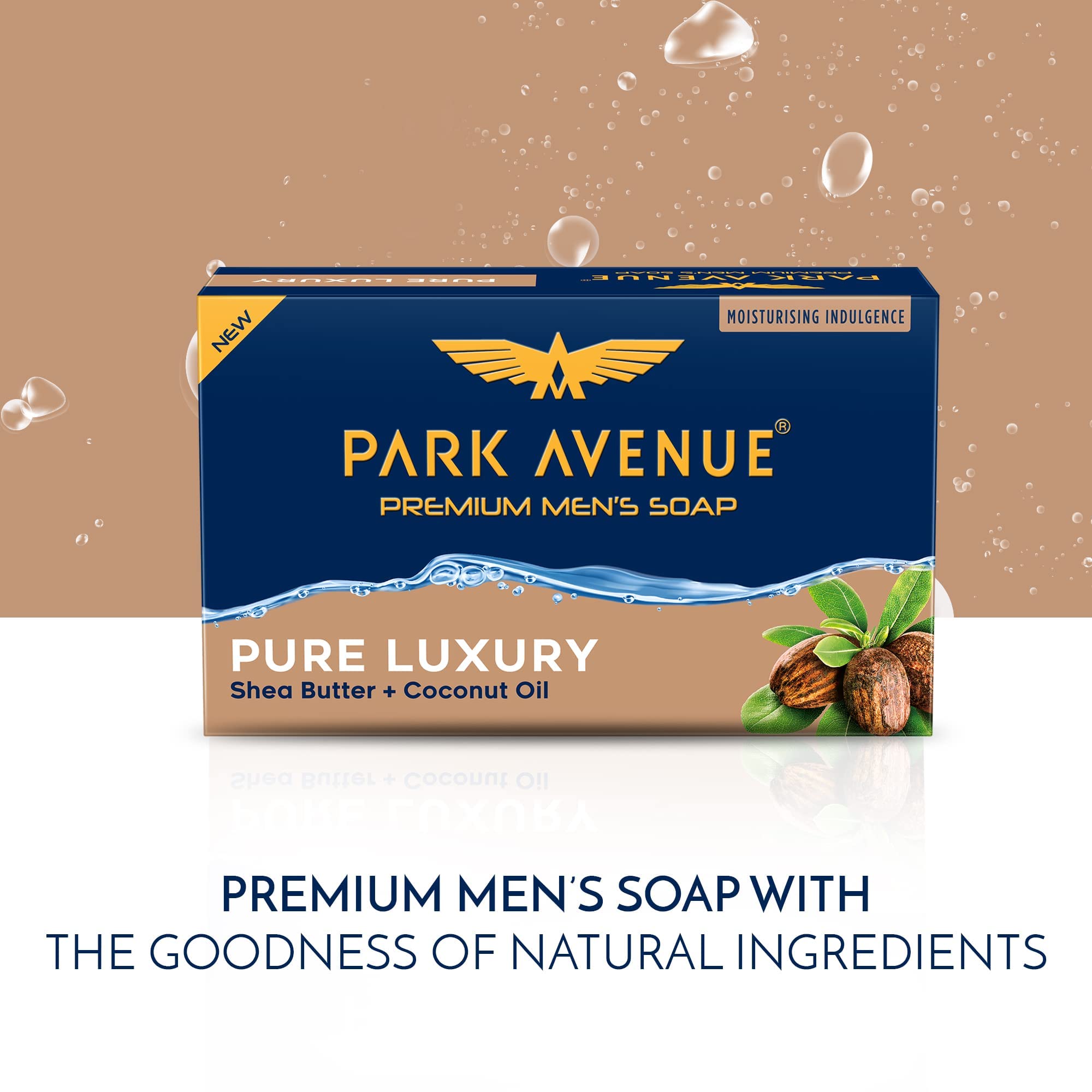 Park Avenue Premium MenS Soap, Shea Butter+ Coconut Oil, 125G (Buy 3 Get 1)