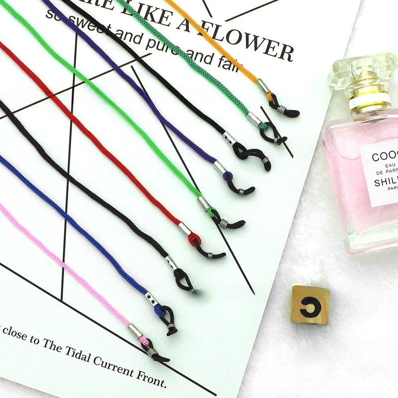 12pcs-1set Glasses Lanyard Fashion Colored Nylon Glasses Rope Sunglasses Reading Glasses Anti-slip Chain Sunglasses Chain