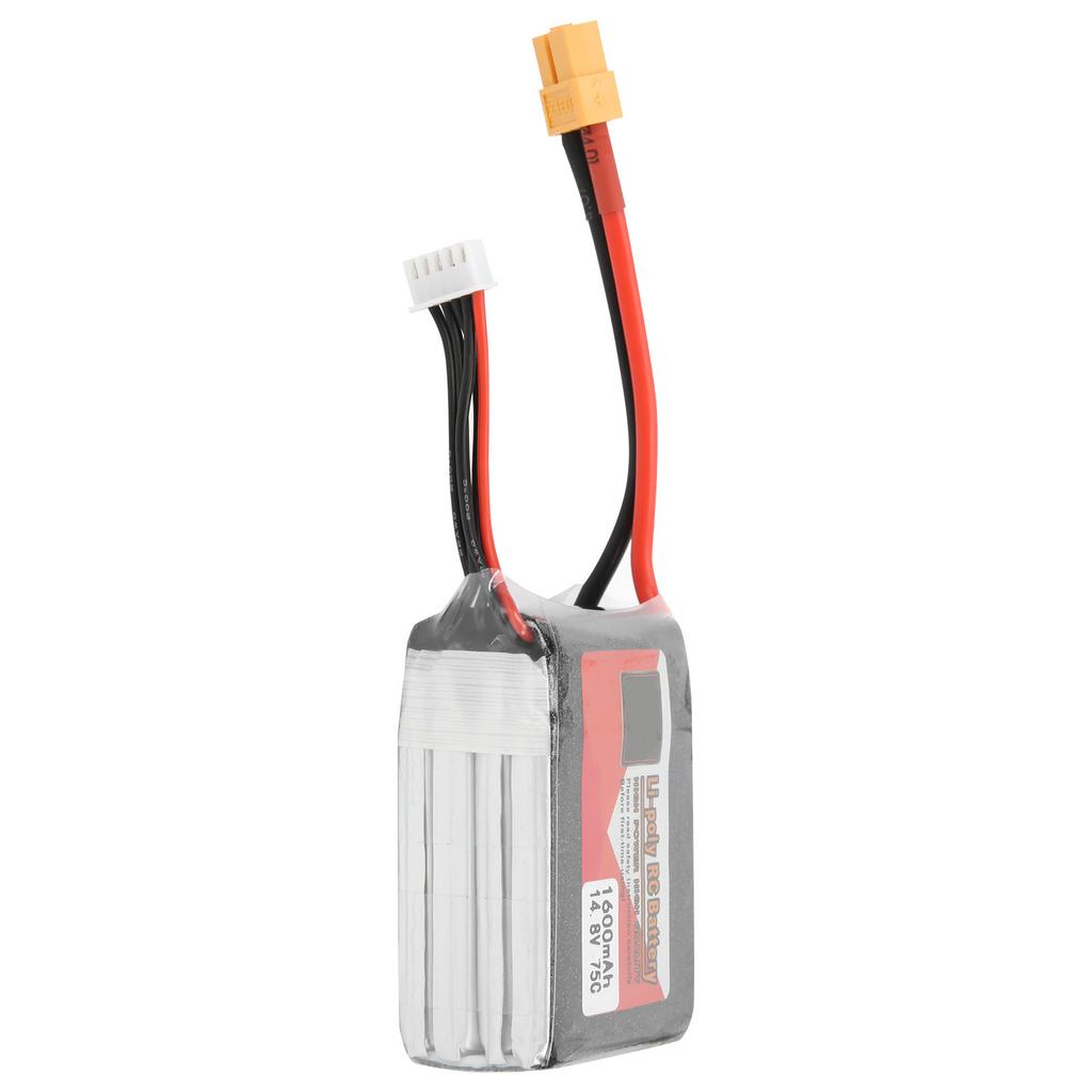 14.8V 4S 1600mAh 75C XT60 Plug RC Car Boat LiPO Battery for FPV Drone Helicopter Batteries