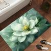 1Pcs Lotus  Pattern Floor Mat Modern Kitchen Polyester Rug Non-Slip Colorful Indoor Carpet, For Home Bathroom Bedroom Living Room Decor