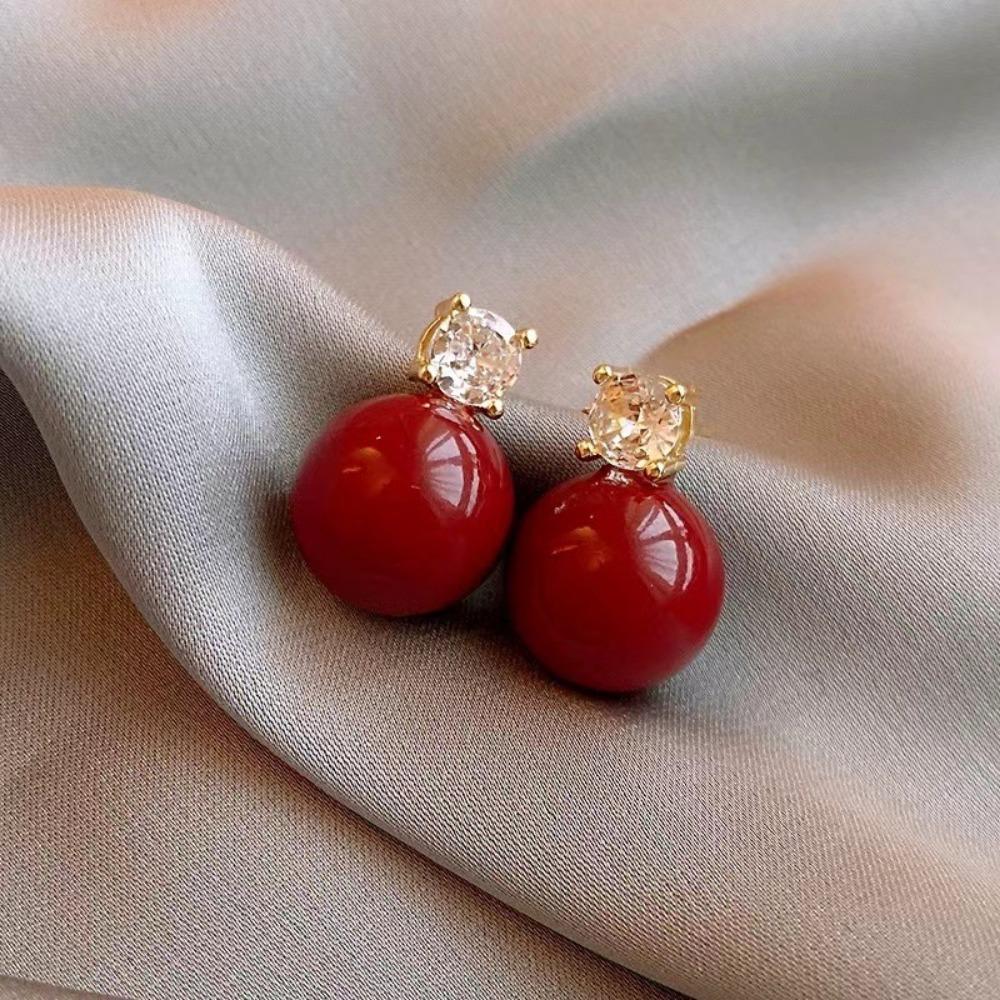 

Ангола Красные Бриллиантовые Серьги-Подвески Гонконгский Стиль Ретро Серьги Темперамент Знаменитости Премиальные Серьги