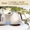 Electric Kettle Icona Vintage Stainless Steel Water Meter Foreign Object Prevention Filter Empty Boiling Prevention Function Easy Care Warranty with