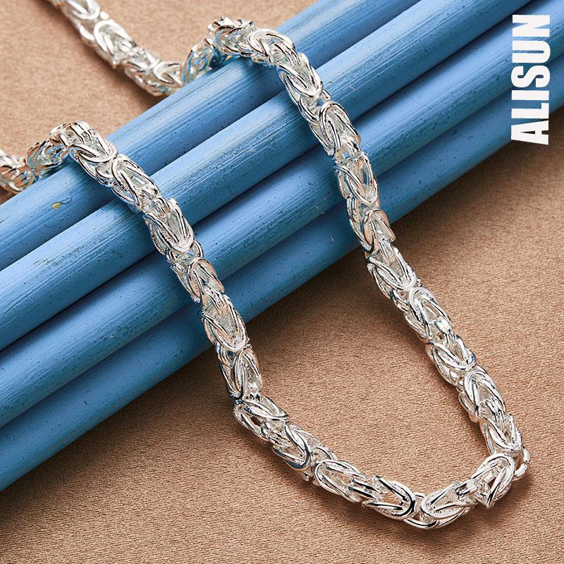 925 Sterling Silver Faucet Chain Necklace Fashionable Wedding Jewelry