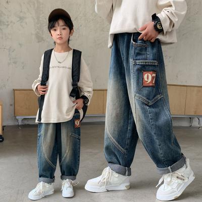 Fashion Boys Jeans Spring And Autumn New Korean Style Children's Loose Casual Pants