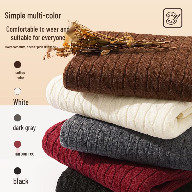 VANCL Men's Cable Knit Round Neck Sweater