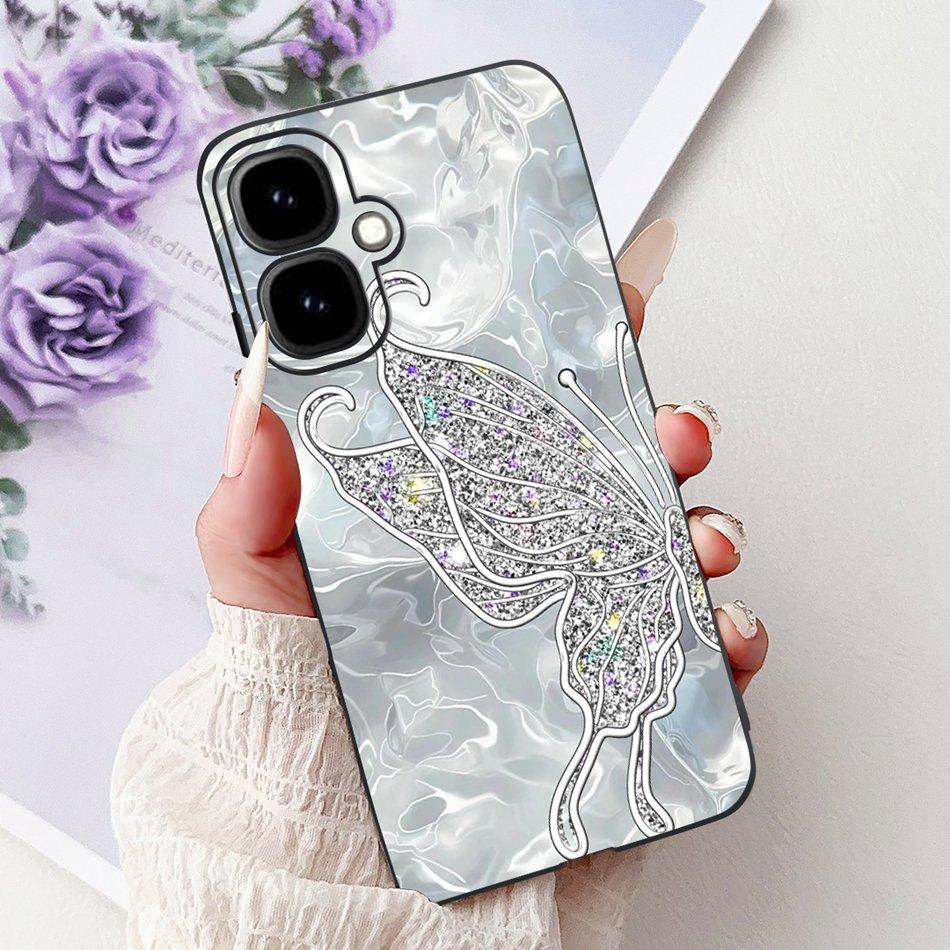 For Infinix Smart 10 2025 Elegant Floral Butterfly Phone Case For Infinix Smart10 Soft Silicone TPU Cases