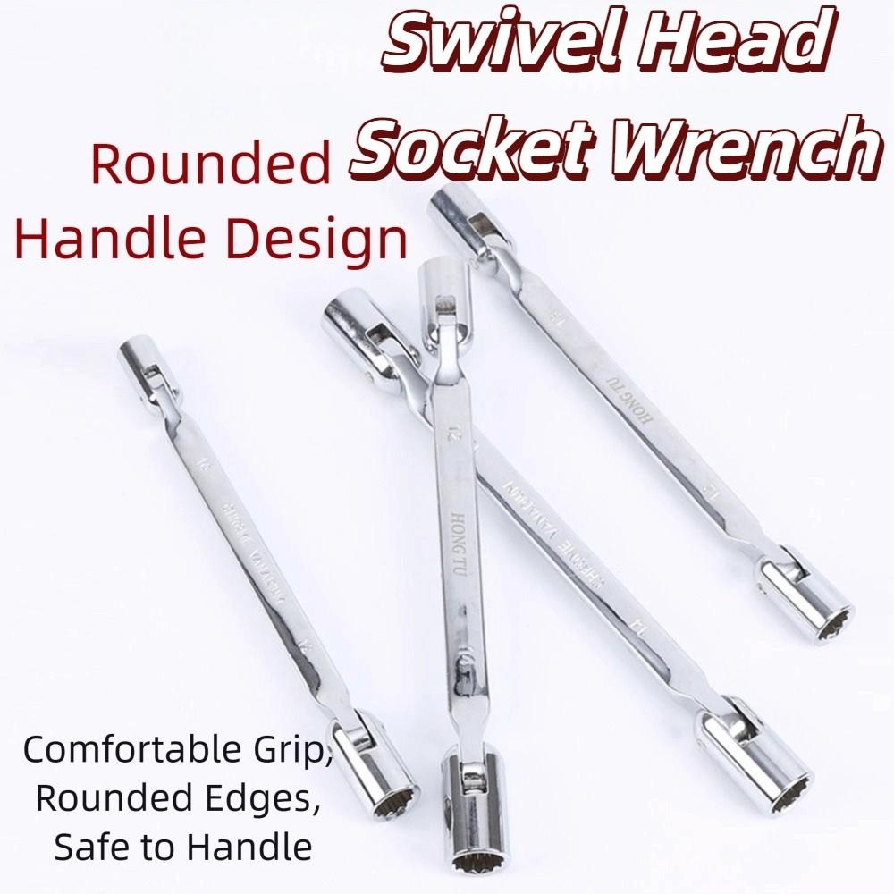 12-point Dual Head Spanner Adjustable Flexible Socket Wrench Swivel Head Socket Wrench  Household
