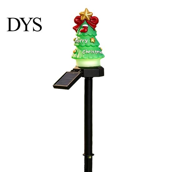 Decorative Stakes for Flowerbeds Christmas Solar Stake Lights, Santa Snowman Tree Figurine Lawn Easy Install Pathway Decor Waterproof Warm LED Lights