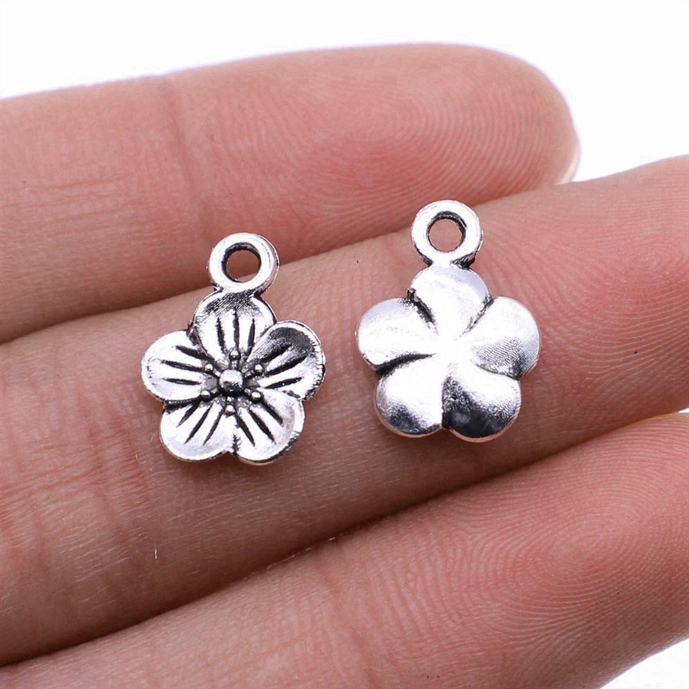 Charms Small Flower Pendants Wedding Jewelry Findings QC116