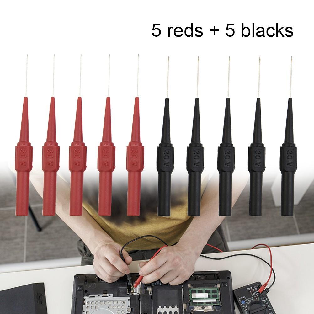 

10x Test Probe Measuring Device Clamp Copper Test Test Probes Plug 10pcs