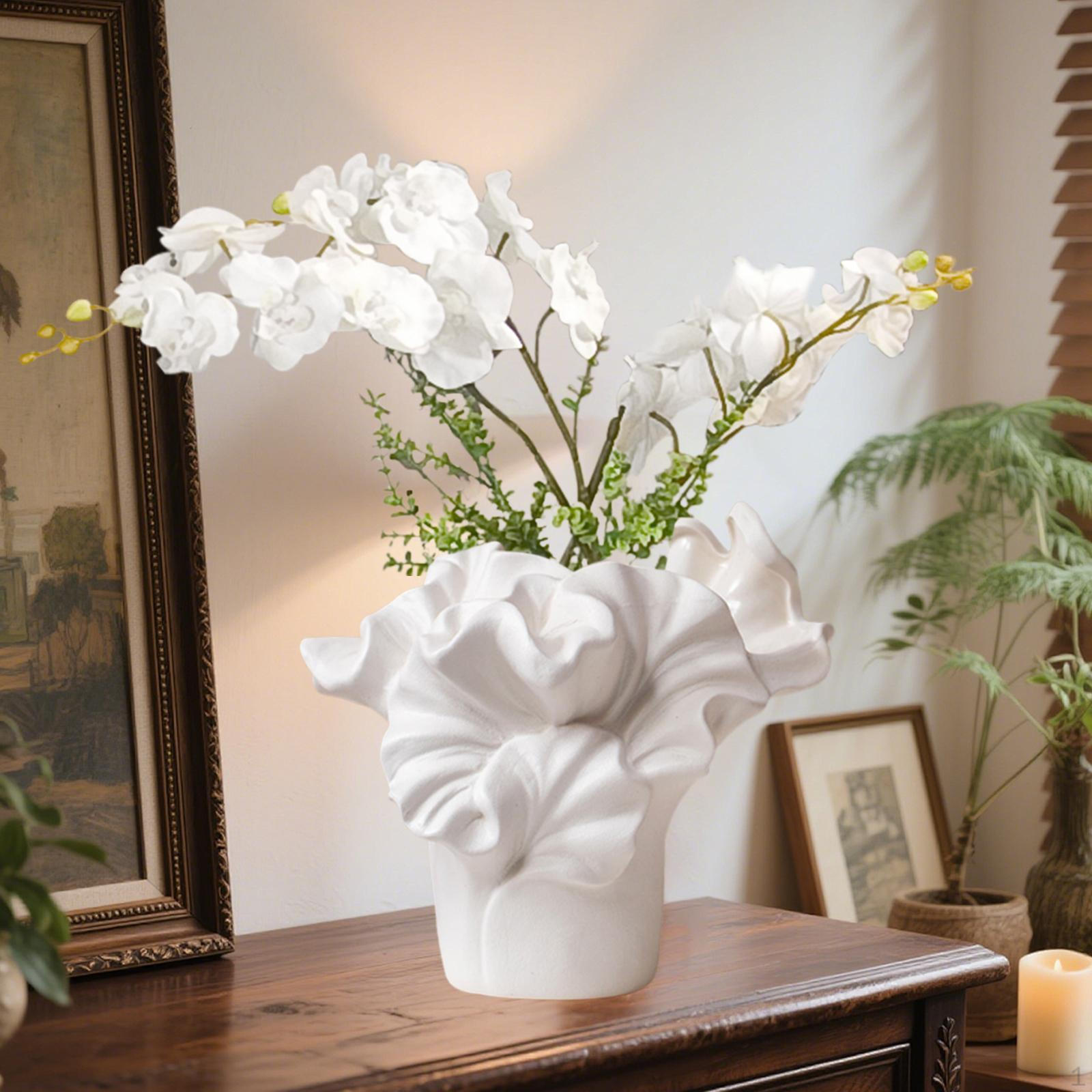 

Керамическая ваза для цветов Бохо орнамент Многофункциональный простой горшок для растений Цветочная композиция для стола дома Style G