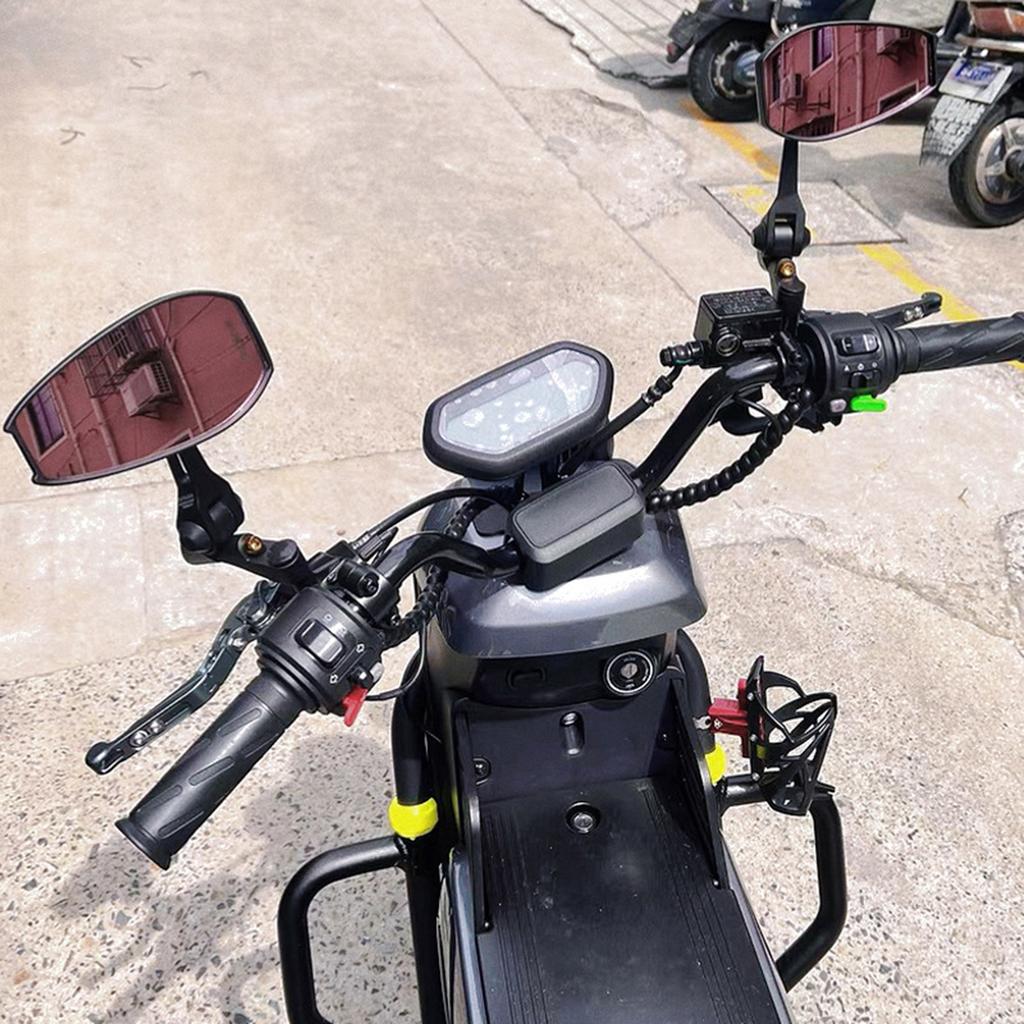 Motorrad Lenkerende Verstellbarer Rückspiegel Reflektor Konvexspiegel Blendschutz Für U+B U1D Elektrofahrzeug 2 Stück