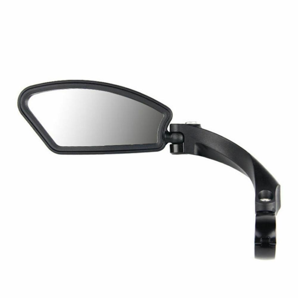 Stainless Steel Lens Handlebar Rear View Mirror Left Side Bike Folding Rearview Riding Gear