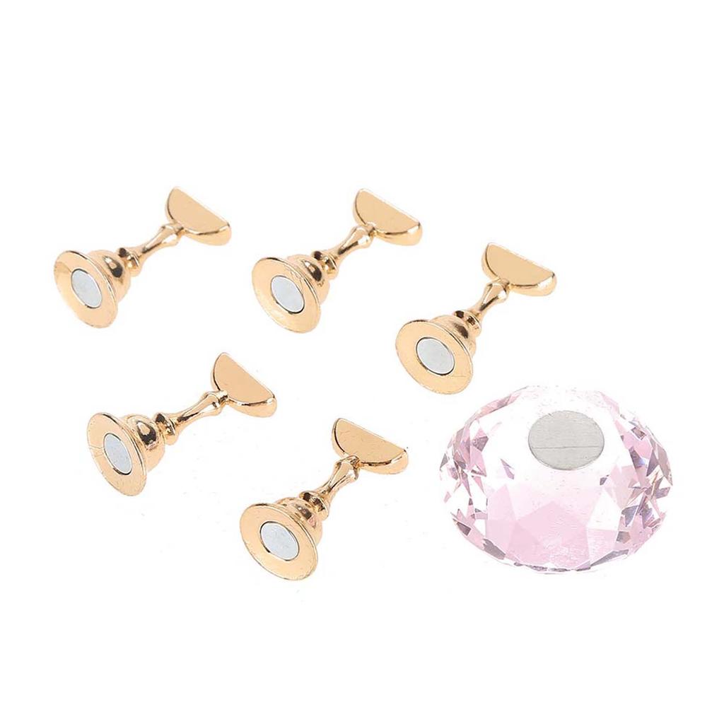 Magnetic Nail Tip Practice Stand Base   Alloy Holder Nail Art Display Stand White