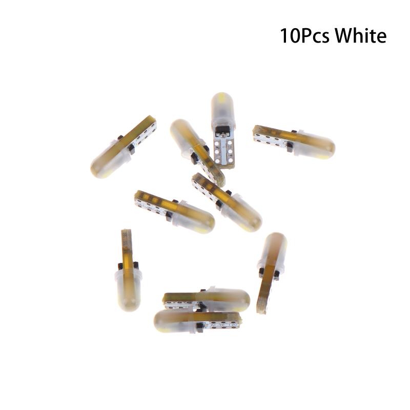 

New 10pcs T5 LED Bulb 3014 2SMD Super Bright Car Interior Dashboard Instrument Lamp Silicone Auto Side Wedge Light