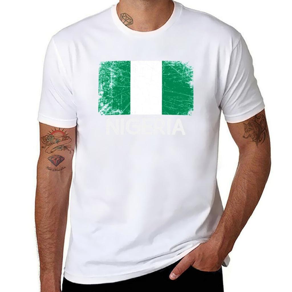 Nigerian Flag Design Vintage Made In Nigeria Gift TShirt Moisture Control Sports Tee