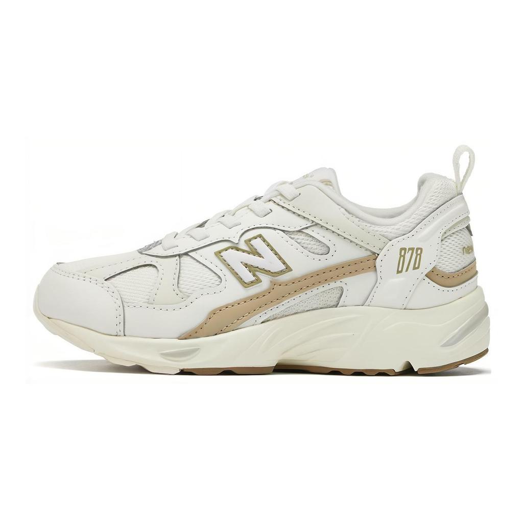 New Balance Nb 878 Mesh Breathable Cushioning Durable Low Top Running Shoes Kids Sneaker Off-White PV878SM1