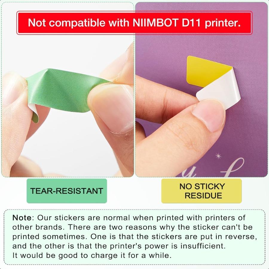 

1600 шт. Ленты для этикеток 12 x 40 мм Ламинированные наклейки Замена Совместимые с портативным термопринтером D30 Ленты для этикеток f United States
