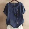Elegantes Baumwoll-Knopfhemd für Damen - Unifarben, Perfekt für Frühling/Herbst EMA