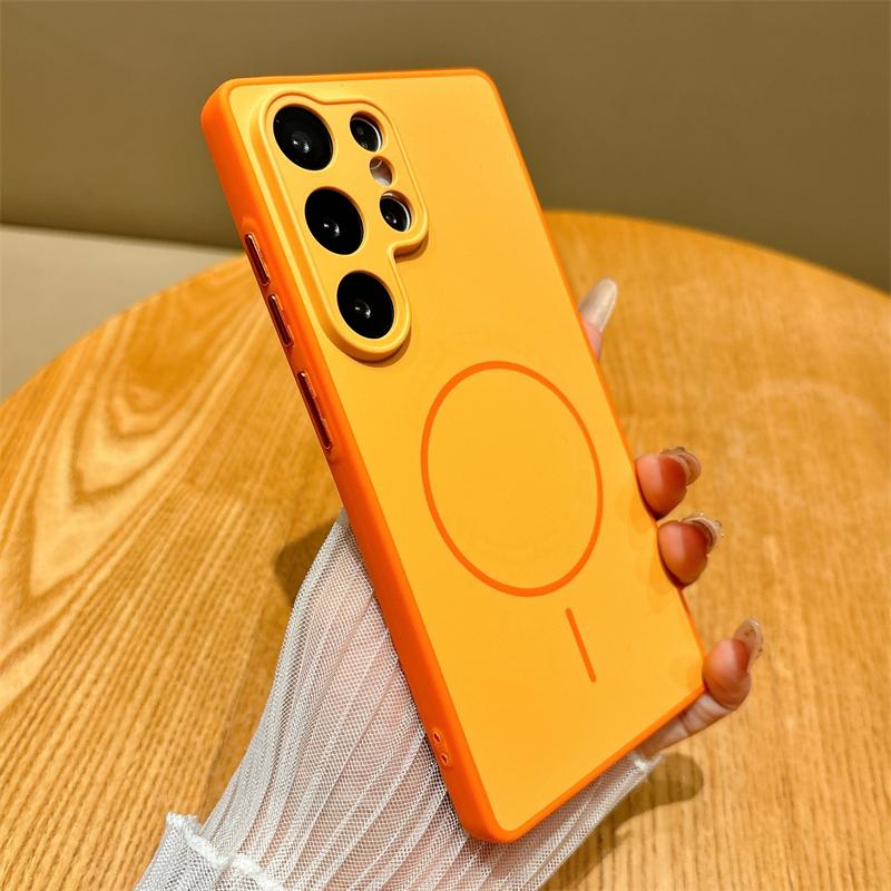 Luxuriöses Mattes Magnetisches Kabelloses Ladecase für Samsung A56 A26 A17 S26 S25 S24 S23 FE Plus S22 Ultra für Magsafe Bumper Hülle