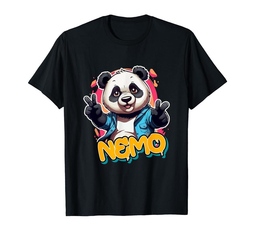 NEMO - Cute Boys Name with adorable Panda T-shirt
