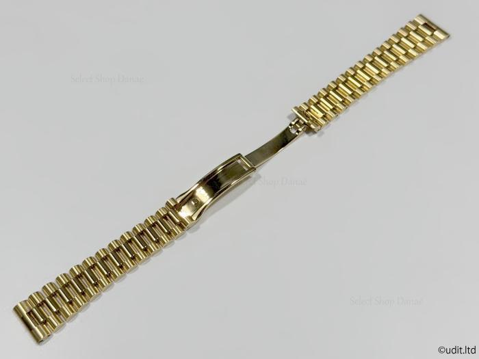 [USED] 20mm lug width Rolex compatible President bracelet watch strap, gold