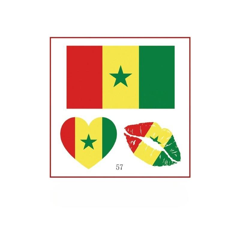 10PCS New World Cup Flag Tattoo Stickers Football Game Games Tattoo Stickers Makeup Face Stickers