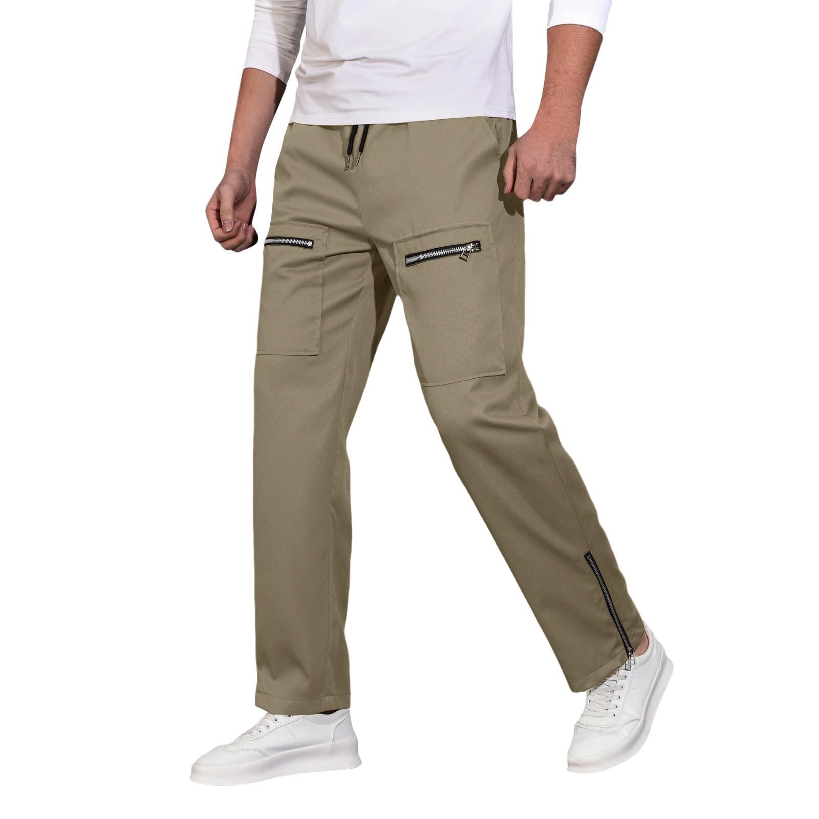 

Повседневные спортивные брюки мужские свободные длинные вставки фитнес бег тренировочные брюки XL хаки