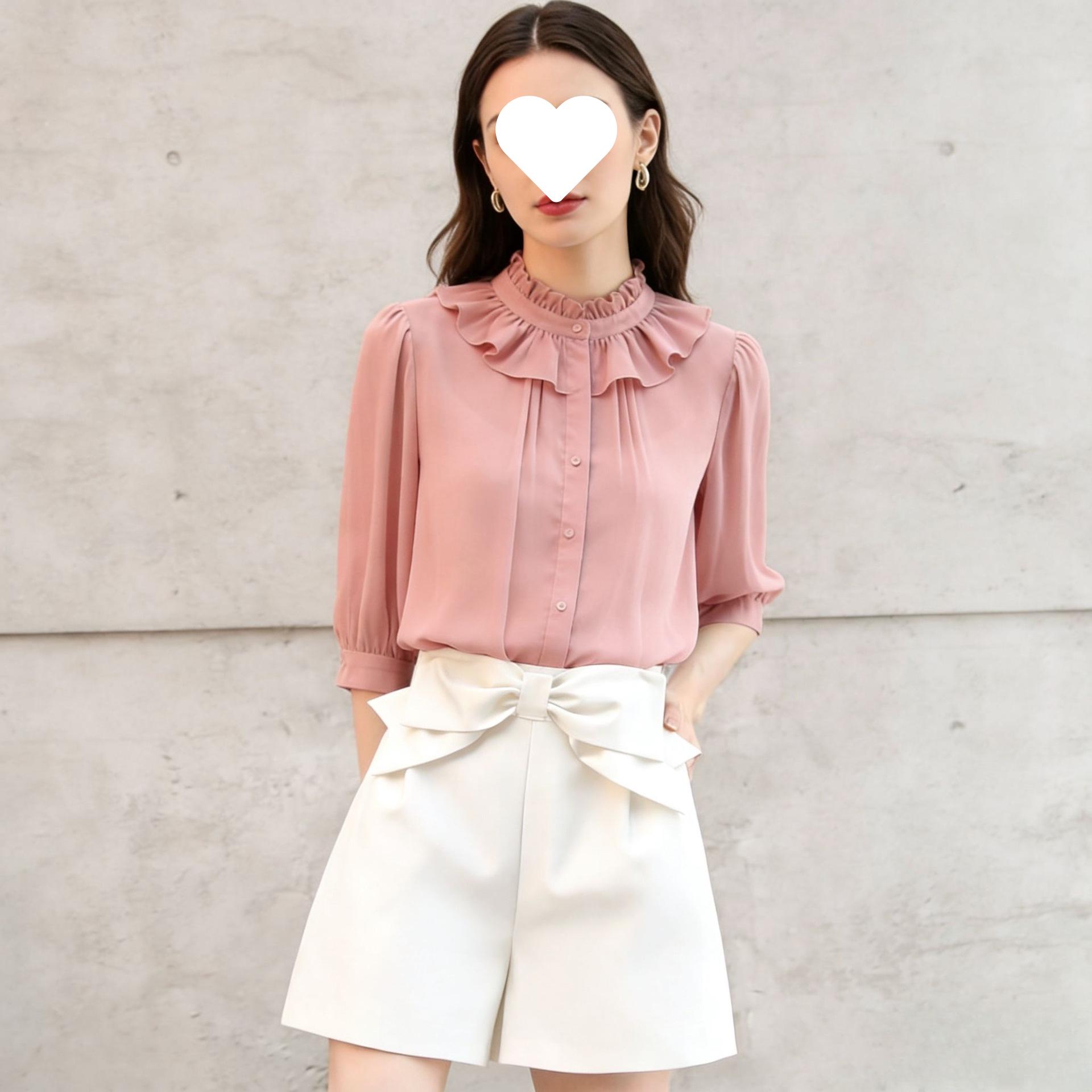 

High Waist Black A-Line Bow Shorts - Versatile Slimming Fit for Spring, Summer, and Autumn M (90-105 Jin) Refer to Size Chart Waist