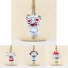 Cute Red Zombie Plush Toy Bag Pendant Keychain Adorable 13cm Stuffed Doll