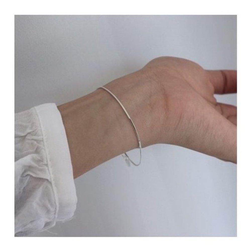 

(Silver925) Thin Bracelet Silver Anklet Accessory Jewelry Simple Gorgeous 14k gold plate