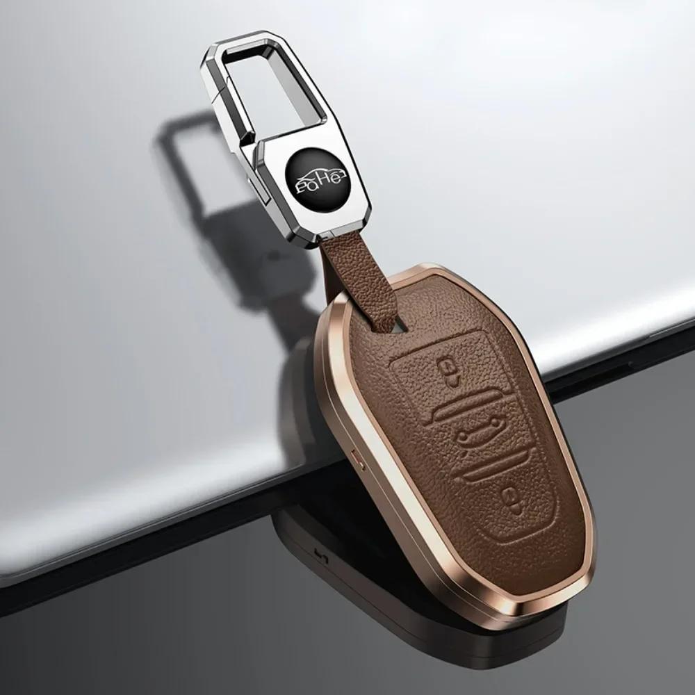 Styling Mouldings Leather Car Remote Key Case Cover Shell For Peugeot 308 408 508 2008 3008 4008 5008 Citroen C4 C4L C6 C3-XR Pi