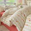 Princess style bed four-piece set pure cotton pure cotton small fresh bed sheet single quilt cover dormitory three-piece set duvet cover