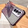 Glitzer Stoßfest Verchromung Treibsand Schmetterling Handyhalter Hülle für OPPO Reno 14 14F 13 13F 12 12F 11 11F 10 Pro Silikonhülle