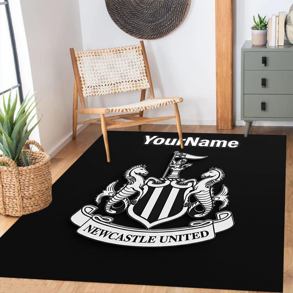 Newcastle 10 Customizable Name Carpet Design for Game Room Entryway Dormitory Living Rooms Anti-slip Rug Decorate Offices