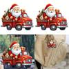 Christmas Santa Drive Car Pendant With Acrylic Material For Car Interior Decoration And Gift Idea