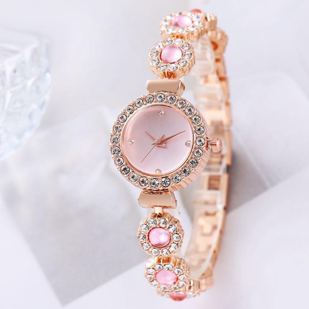 Nowa Moda Zegarki Damskie Prosty Zegarek Bransoletka Akrylowy Diament Zegarek Damski Zegarek Damski Luksusowy Zegarek Kwarcowy Relogio Feminino