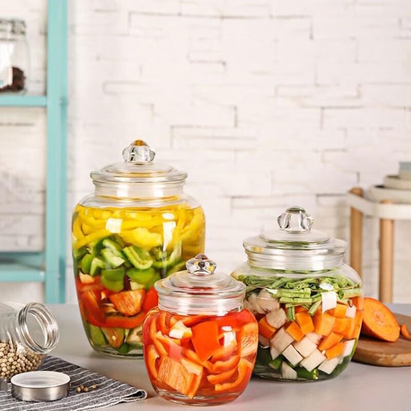 Homeglen 4-Piece Glass Storage Jar Set