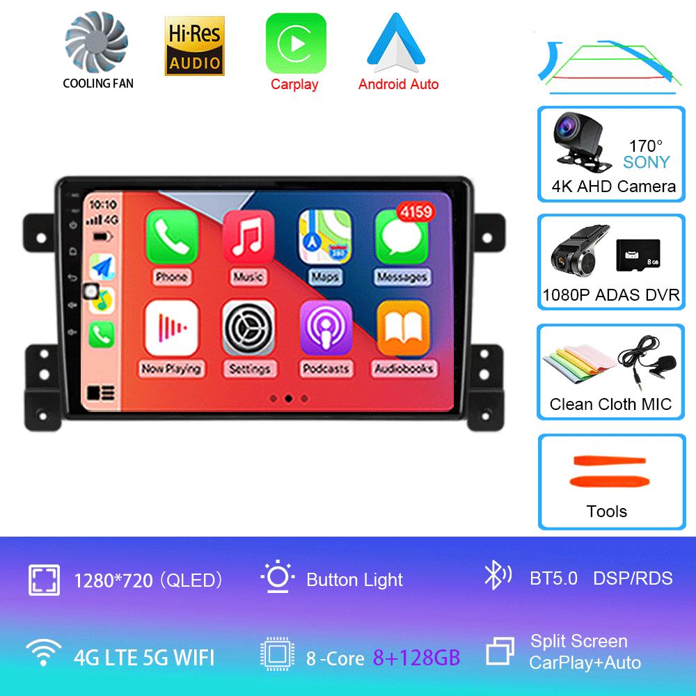 Android 14 For Suzuki Grand Vitara 3 2005-2012 2013 2014 2015 2 Din Car Radio Stereo Multimedia Video Player Navigaion Carplay