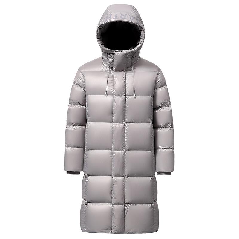 Unisex dlouhá zimní péřová bunda - 95% výplň z prachového peří, Super silná a teplá pro extrémní mráz.