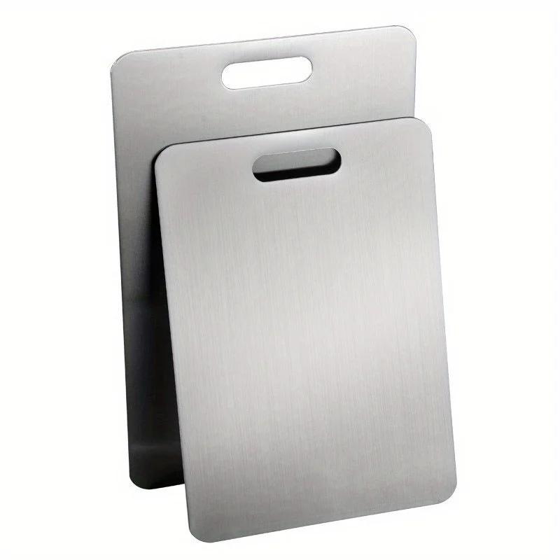 Stainless Steel Cutting Plate - Double-sided, Anti-slip, Easy To Clean, A Kitchen Necessity with A Long Service Life